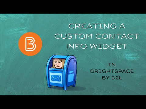 Creating A Custom Contact Information Widget In Brightspace