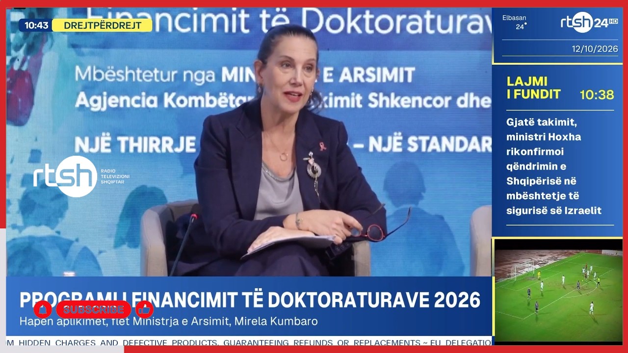 Financimi i doktoraturave 2026, Kumbaro: Këtë vit mbështetja është shumëfishuar, mbi 600 mijë euro për studiuesit e rinj