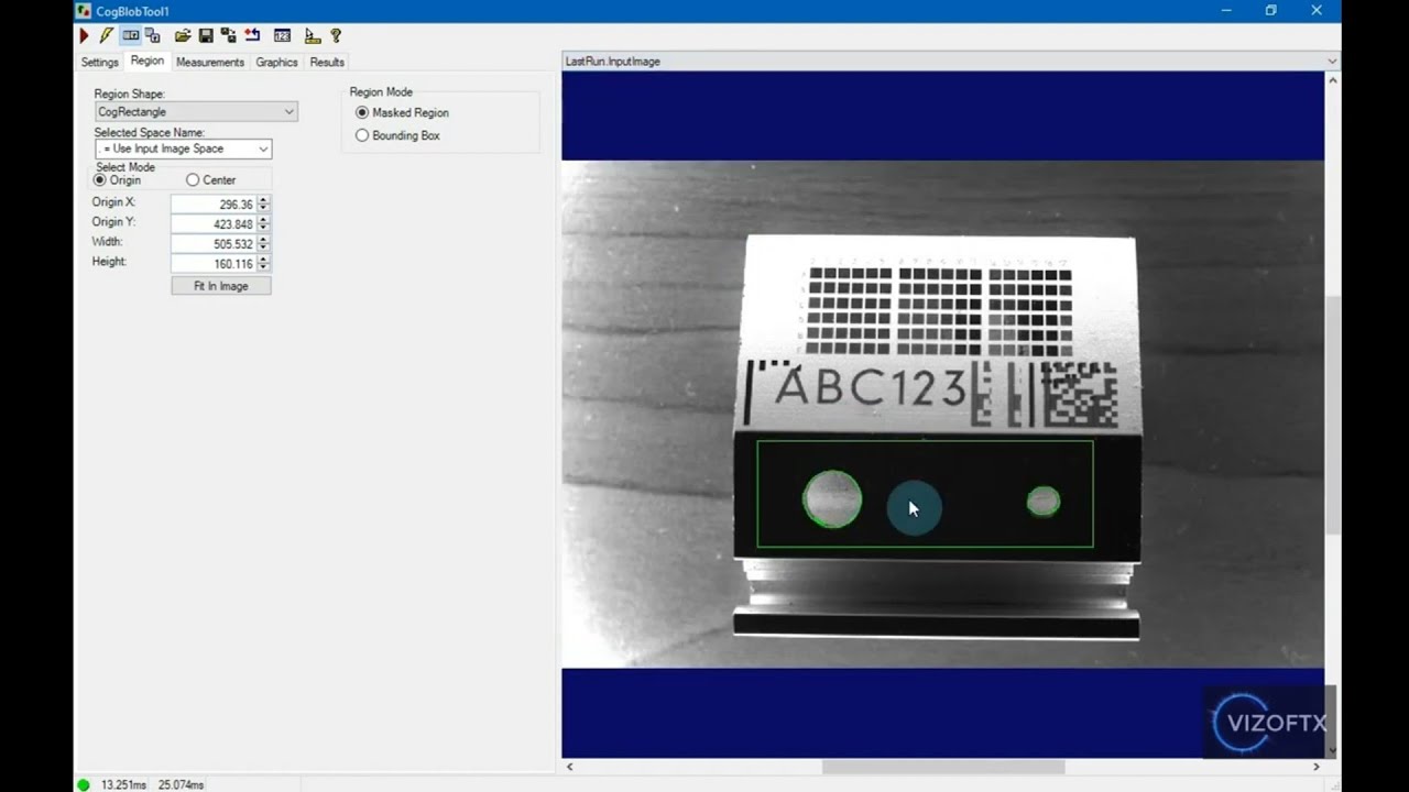 01_08 Cognex Designer VisionPro Basics - BlobTool briefly