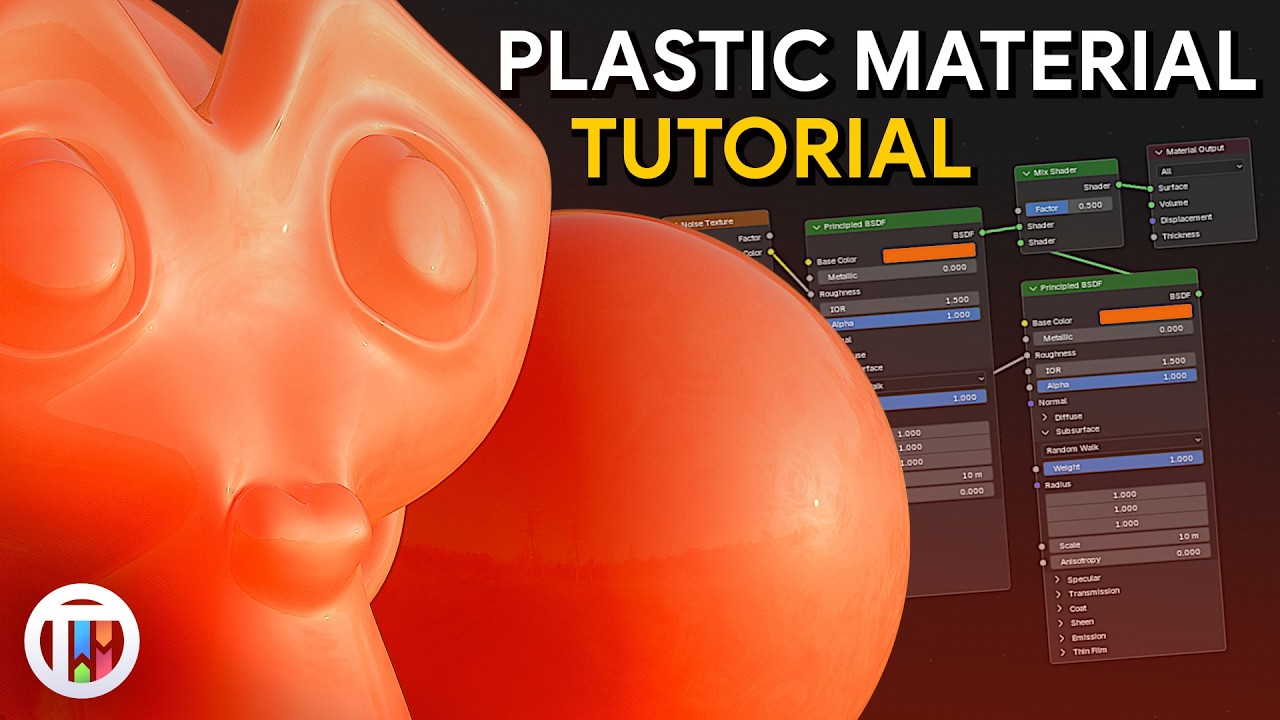 How to create a plastic material in Blender 5.1