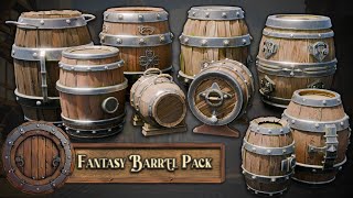 Massive Fantasy Barrels Asset Pack video thumbnail
