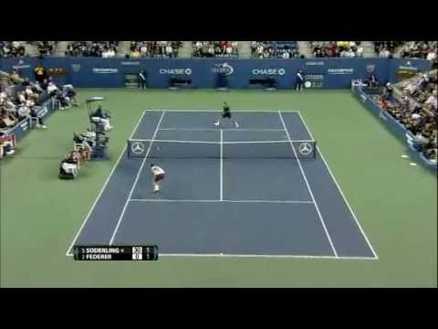 Federer vs. Sodering US Open 2010 QF Quick Highlights