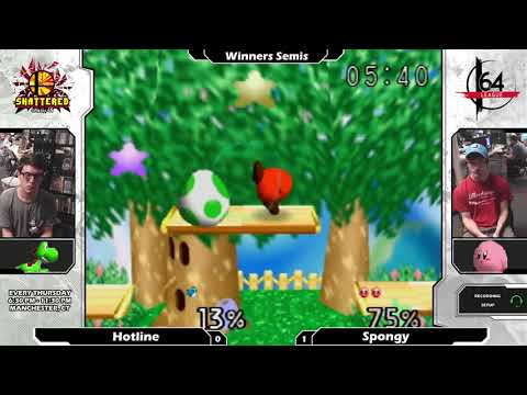 Smash 64: Hotline (Yoshi) V Spongy (Kirby) - Shattered 112 Tournament SSB64