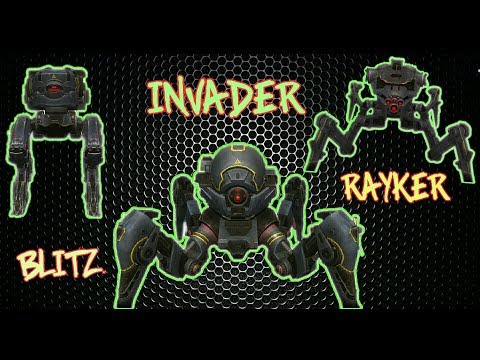War Robots [test server] - New Robots Invader, Rayker, Blitz & their abilities explained