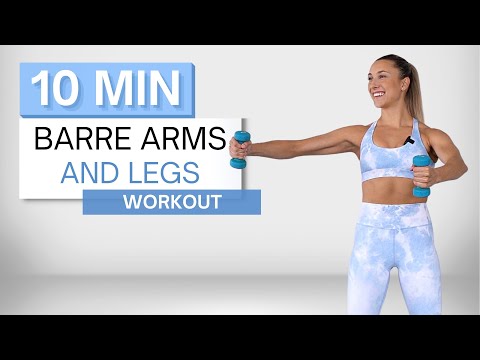 10 min BARRE ARMS AND LEGS WORKOUT | Light Dumbbells | All Standing