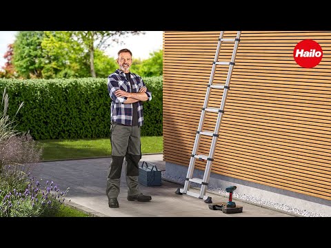 HAILO T100 FlexLine - Aluminium-Teleskopleiter / Aluminium Safety Telescopic Ladder