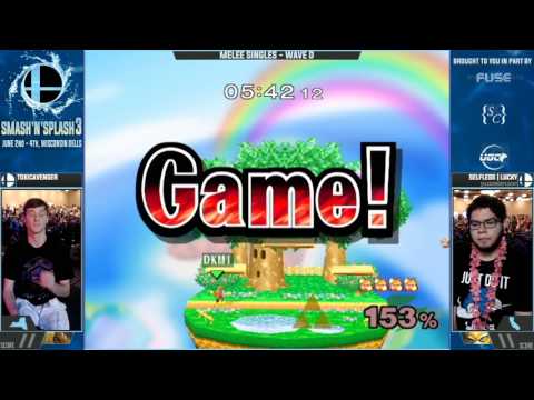 Smash n Splash 3 - Selfless | Lucky (Fox) vs. ToxicAvenger (Sheik) - SSBM - Singles Wave D