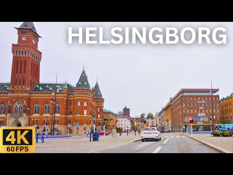 HELSINGBORG Sweden 🇸🇪 | Scenic City Driving Tour in 4K HDR🚗
