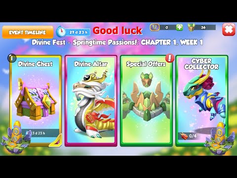 Begin Springtime Divine Event-Dragon Mania Legends | Zodiac Quest solo event | DML