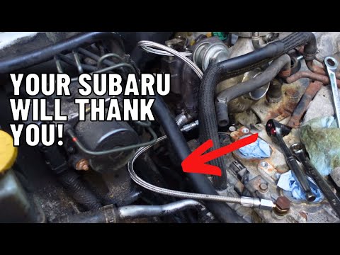Install Stainless Steel Turbo Oil Feed Line On Your Turbo Subaru!