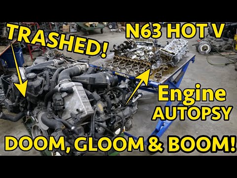 BMW HOT-V N63 V8 Engine Destruction! Internal Disaster! 4.4L Twin Turbo V8 Meets A Timely End.