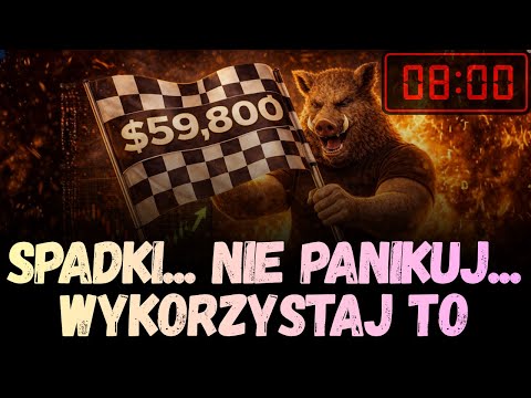 06.02.2026 BTC spada na 59k. Nie panikuj tylko wykorzystaj to! Dlaczego kupiłem Akcje a nie BTC ???