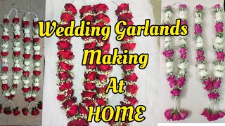 Wedding Roses Garland Making at Home|DIY Wedding Garlandwedding garlands|Rose wedding garland