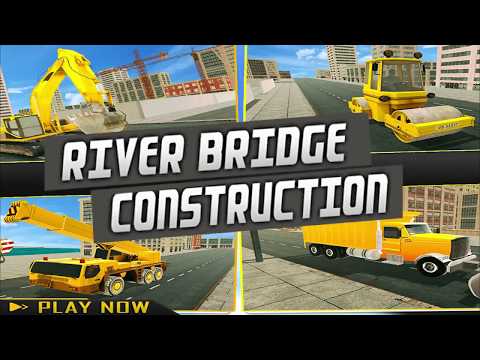 Heavy Duty Offroad River Bridge Construction Games Video