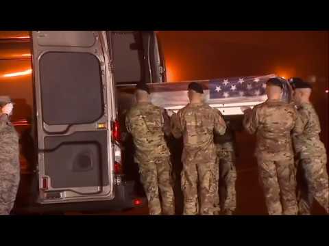 The body of North Ogden, Utah mayor and Army National Guard Major Brent Taylor arrived at Dover Air Force Base in Delaware before dawn, Tuesday. Taylor's widow said her husband died for the success of freedom and democracy. (Nov. 6)
