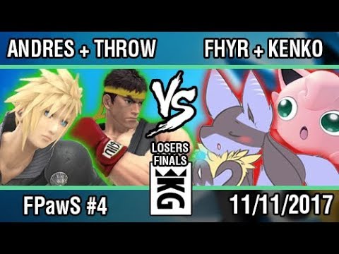 [Force Paw Saturdays #4] AndresFn + Throwryuken vs Fhyr Rain + Kenko - SSB4 Losers Final
