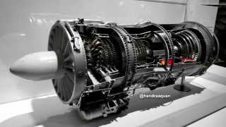 Scale model of a Pratt & Whitney JT8D turbofan