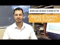 When Can I Go Back To Work After Breast Tummy Tuck Surgery