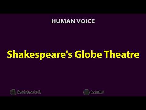 How To Pronounce Shakespeare's Globe Theatre