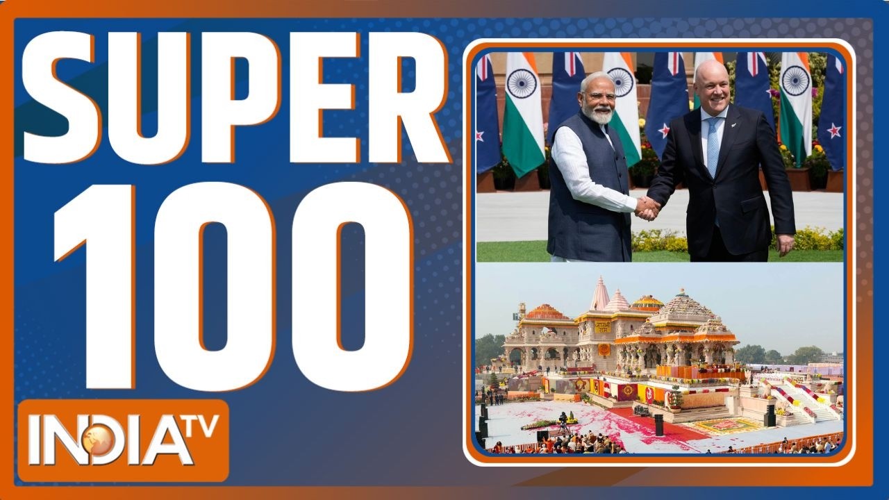 Super 100 : Datia by election | Narottam Mishra | Ram Mandir Donation | PM Modi in New Zealand