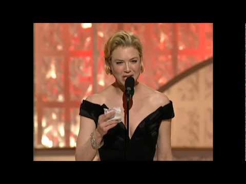 Renee Zellweger Wins Best Actress Motion Picture Musical Or Comedy - Golden Globes 2003