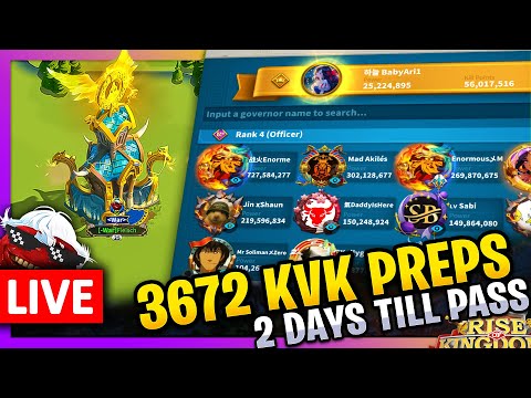 3672 KVK Pass Opening in 2 Days - Preps and talk 🔥 LIVE! 🔴 #C13010