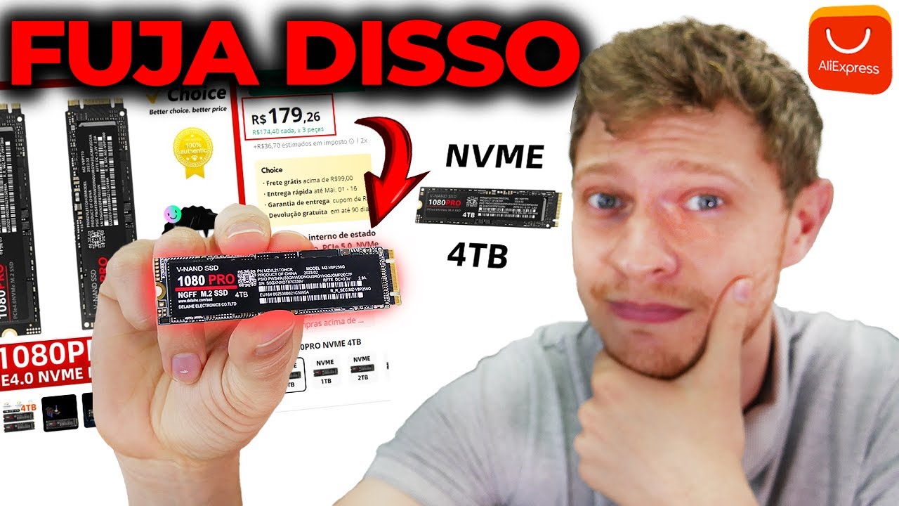 O GOLPE DE SSD NO ALIEXPRESS, MUITOS JÁ COMPRARAM! TESTE DO SSD DE 4TB FALSO