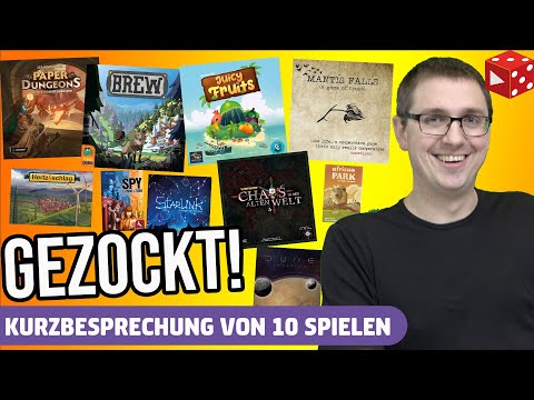 Played! Brief summary of Juicy Fruits, Mantis Falls, Brew, Hertzschlag, Starlink, and Chaos in th...