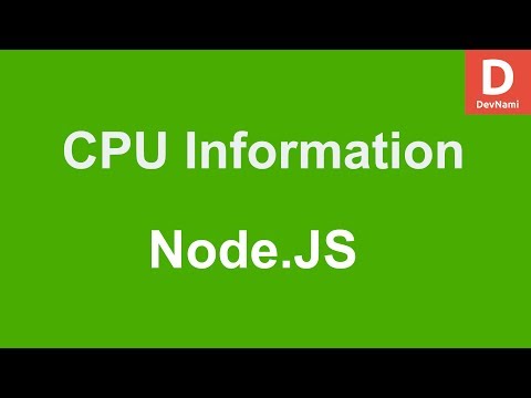 NodeJS CPU Information