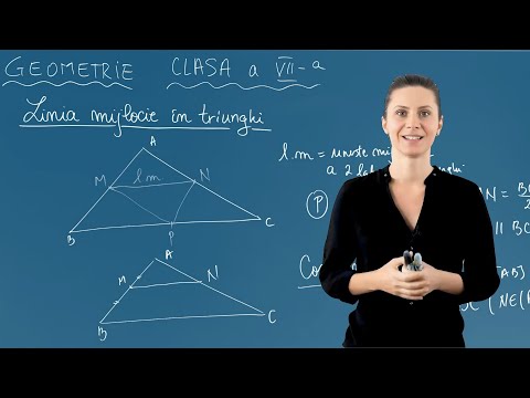 Linia mijlocie în triunghi: definiție și proprietăți - Clasa a VII-a