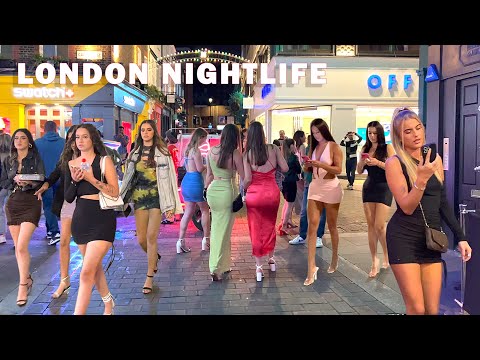 ????????London City Nightlife |Summer Night in Central London - August 2023 | London Night Walk 4K HDR