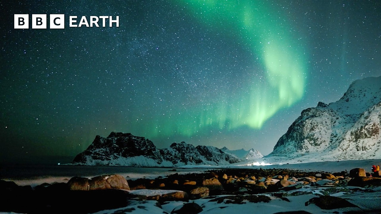 Witness enchanting Northern lights in Lofoten landscapes.