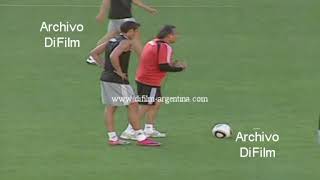 River Plate entrenando con J J Lopez para la Fecha 15 con San Lorenzo 2010