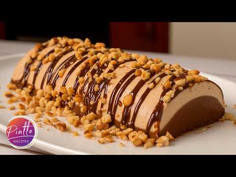 Easy Italian SEMIFREDDO (Chocolate & Nuts) | No-Bake Frozen Mousse #dessert #sweettooth