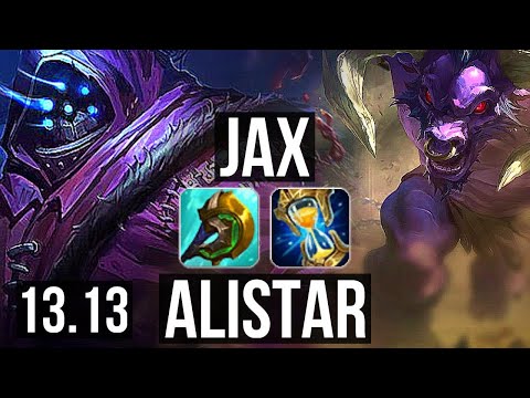 JAX vs ALISTAR (TOP) | 6/0/5, 1000+ games, 900K mastery, Dominating | KR Master | 13.13