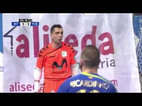 Paradas de Jesús Herrero en el Movistar Inter - FC Barcelona Lassa. Play Off Final