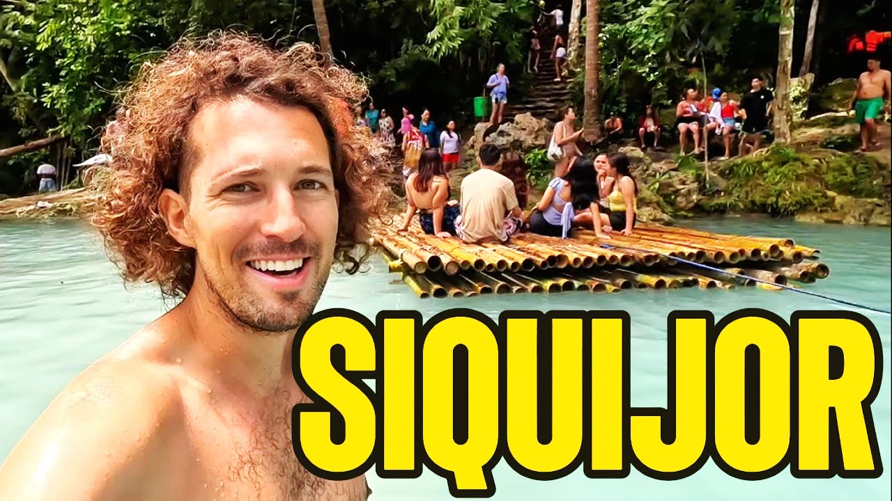 A traveler embarks on a journey to Cambugahay Falls.