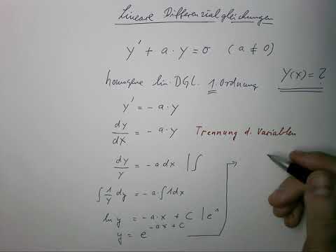 Homogene lineare DGL 1 Ordnung