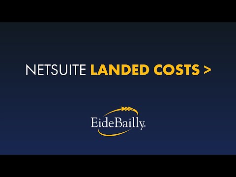 Part of a video titled Overview of NetSuite Landed Costs - YouTube