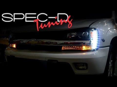 SPECDTUNING INSTALLATION VIDEO: 2002 - 2009 CHEVY TRAILBLAZER LED PROJECTOR HEADLIGHTS