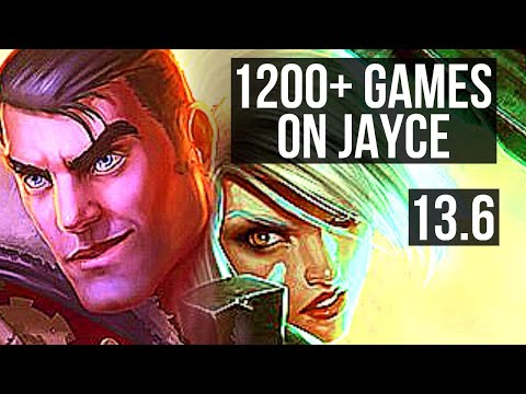 JAYCE vs RIVEN (TOP) | 1200+ games, 1.7M mastery, 8/2/9, Godlike | KR Challenger | 13.6
