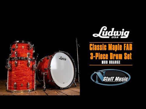 Ludwig Classic Maple FAB 3-Piece Drum Set - MOD Orange