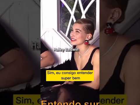 Hailey Bieber speaking Portuguese honoring her motherland (Brazil).
