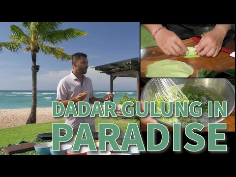 I learned how to make DELICIOUS #Indonesian dessert DADAR GULUNG in #Bali
