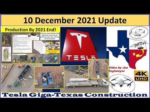 Tesla Gigafactory Texas 10 December 2021 Cyber Truck & Model Y Factory Construction Update (08:00AM)