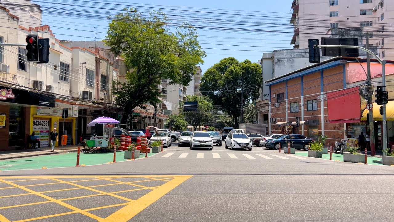 Exploring the Tijuca Neighborhood on a Hot and Sunny Thursday | Rio de Janeiro, Brazil 【4K】 2024