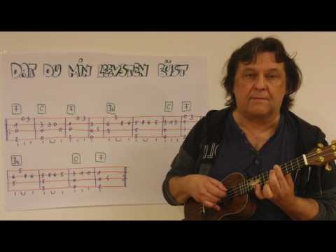Fingerstyle UKULELE Lesson #93: DAT DU MIN LEEVSTEN BÜST