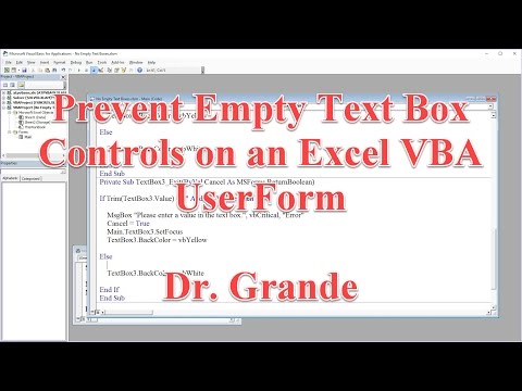 Preventing Empty Text Box Controls on an Excel VBA UserForm
