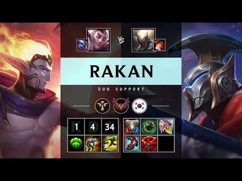 Rakan Support vs Pantheon - KR Grandmaster Patch 25.09