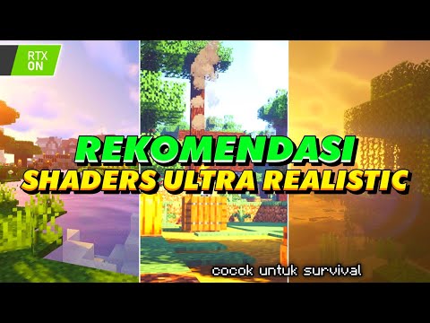 TOP BEST 3 SHADERS MCPE 1.21 & 1.20+ REALISTIC TERBAIK RINGAN | NewB Shader #rtx #shaders #minecraft